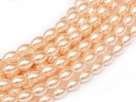 #01 - 1 Strang Perlen Ø 6*4 mm oval - peach chiffon