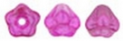 #02.17 50 Stück Glockenblumen 4x6 mm Coated-Satin Magenta