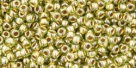 10 g TOHO Seed Beads 11/0 TR-11-0991 - Gold-Lined Peridot (E)