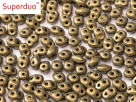 #074a 10g SuperDuo-Beads metalic suede beige