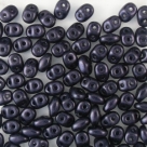 #068a 10g SuperDuo-Beads metalic suede dk purple
