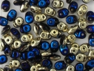 #087f 10g SuperDuo-Beads jet california blue