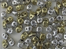 #087g 10g SuperDuo-Beads jet california silver