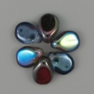 #16 - 50 Stck. PRECIOSA Pip Bead™ 5x7 mm crystal graphit rainbow