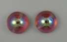 #10 - 1 Dome Bead 14x8mm - crystal orange rainbow