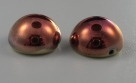 #17 - 1 Dome Bead 14x8mm - jet california gold rush