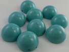 #27a - 1 Dome Bead 12x7mm - turquoise blue paint coating