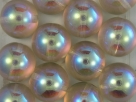 #09a - 1 Dome Bead 12x7mm - crystal lemon rainbow