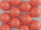 #26a - 1 Dome Bead 12x7mm - peach coral paint coating