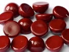 #28a - 1 Dome Bead 12x7mm - cranberry paint coating