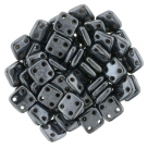 #03 10g QuadraTile-Beads 6mm - jet hematit