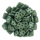 #07 10g QuadraTile-Beads 6mm - metallic suede - lt green