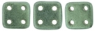 #07 10g QuadraTile-Beads 6mm - metallic suede - lt green