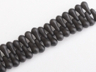 #01 - 1 Strang Bulb Beads 5x10mm - alabaster metallic black