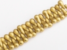 #09 - 1 Strang Bulb Beads 5x10mm - alabaster metallic gold