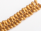 #05 - 1 Strang Bulb Beads 5x10mm - alabaster metallic bronze