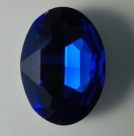 1 Glas-Oval Ø 30x20x8 mm - cobalt