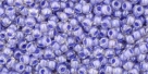 10 g TOHO Seed Beads 11/0 TR-11-0988 - Inside-Color Crystal/Lupine-Lined (E)
