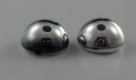 #16b - 1 Dome Bead 10x6mm - jet labrador full