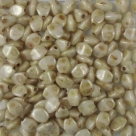 #03a - 50 Stck. Pinch-Bead 5x3mm - opak white lt travertin