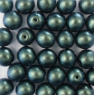 #29 25 Stück Perlen rund - Ø 8mm Polychrome-Aqua Teal