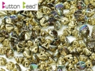 #17.00 50 Stck. Button Beads 4mm Crystal Amber Rainbow
