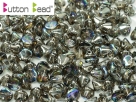 #18.00 50 Stck. Button Beads 4mm Crystal Graphite Rainbow