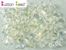 #20.00 50 Stck. Button Beads 4mm Crystal Green Rainbow