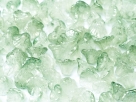 #05.07 25 Stück Trichterblüten 7x5 mm crystal/green
