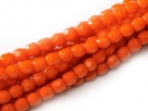 #99.39 1 Strang - 4,0 mm Glasschliffperlen - orange/paint coatin