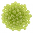 #99.09 1 Strang - 4,0 mm Glasperlen - Sueded Gold Olivine (100 Stück)