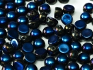 #29 25 Stck. 2-Hole Cabochon 6mm Jet Full Azuro