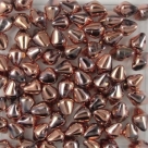 #01.02 50 Stck. Spiky Button Beads - Crystal Full Capri Gold