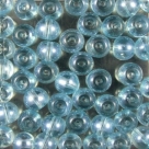 #25.01 25 Stück Perlen rund - aquamarine hem. coating - Ø 6 mm