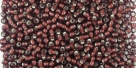 10 g TOHO Seed Beads 11/0 TR-11-0025 DF Garnet Silver-Lined Frosted (A,D)