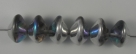 #01.05 - 25 Stück Ufo Beads 7x11mm - crystal silver rainbow