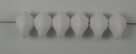 #03.00 - 25 Stück Ufo Beads 7x11mm - chalk white