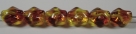 #01.03 - 25 Stück Diamond Beads 9x8mm - tr. hyacinth/yellow