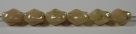 #01.05 - 25 Stück Diamond Beads 9x8mm - opak cream/tr. lt topaz