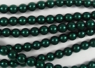 #99.50 1 Strang - 4,0 mm Glaswachsperlen - deep emerald