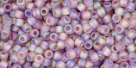 10 g TOHO Seed Beads 11/0 TR-11-0166 BF - Tr.-Rainbow-Frosted Med Amethyst