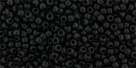 10 g TOHO Seed Beads 11/0 TR-11-2612 F - Semi Glazed - Jet (C)