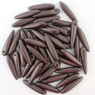 #10.06 - 20 Stck. Thorn Beads 5x16mm Pastel Dk Brown