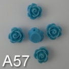 5 Stück Resin Rose Beads ca. 9x7 mm - verschiedene Farben