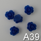 5 Stück Resin Rose Beads ca. 9x7 mm - verschiedene Farben