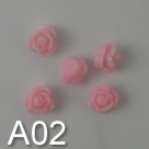 5 Stück Resin Rose Beads ca. 9x7 mm - verschiedene Farben