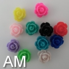 5 Stück Resin Rose Beads ca. 9x7 mm - verschiedene Farben