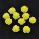 5 Stück Resin Rose Beads ca. 6x4 mm - verschiedene Farben