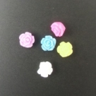 5 Stück Resin Rose Beads ca. 6x4 mm - verschiedene Farben