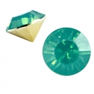 #12.01 - 2 Stück Chaton 6,5 mm (SS29) - turmaline green opal